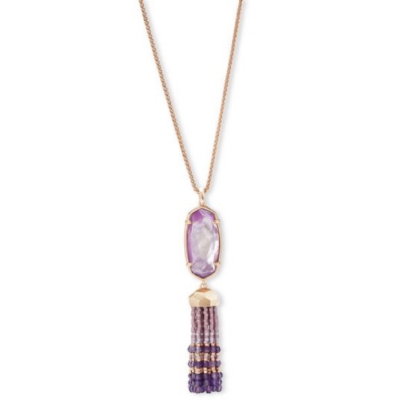 Kendra Scott Jewelry - Kendra Scott Lilac And Rose Gold Eva Pendant Kendra Scott Jewelry - Kendra Scott Lilac And Rose Gold Eva Pendant